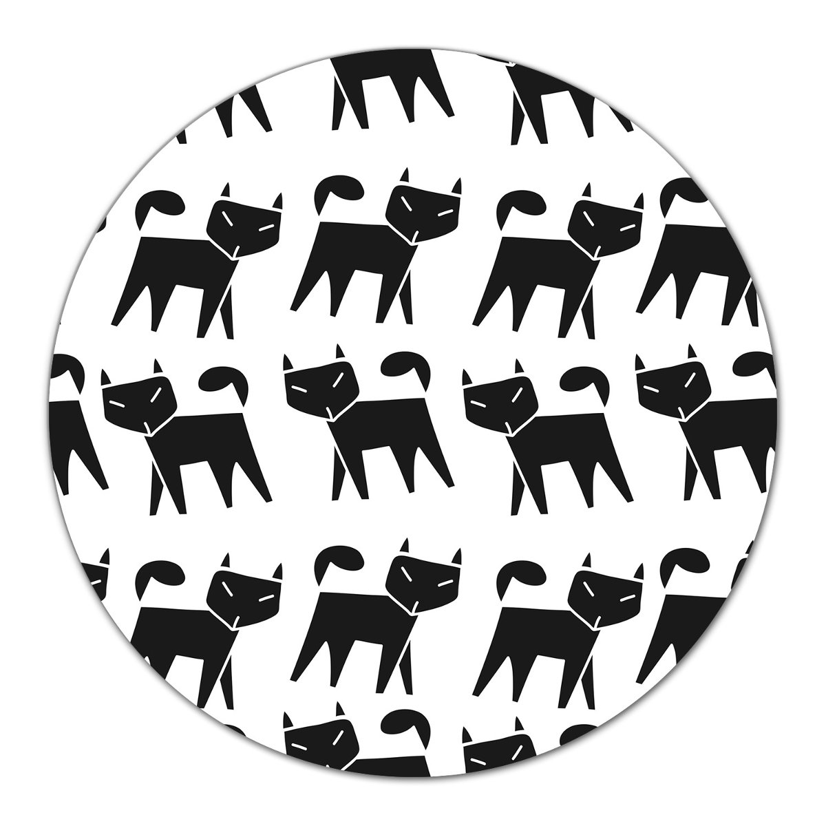 Deska szklana kuchenna Koty geometryczny wzór fi40, Coloray