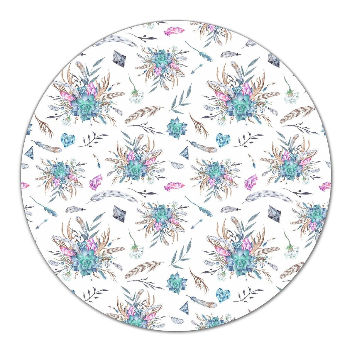 Szklana podstawka Pióra Pastele pokój dziecka fi40, Coloray