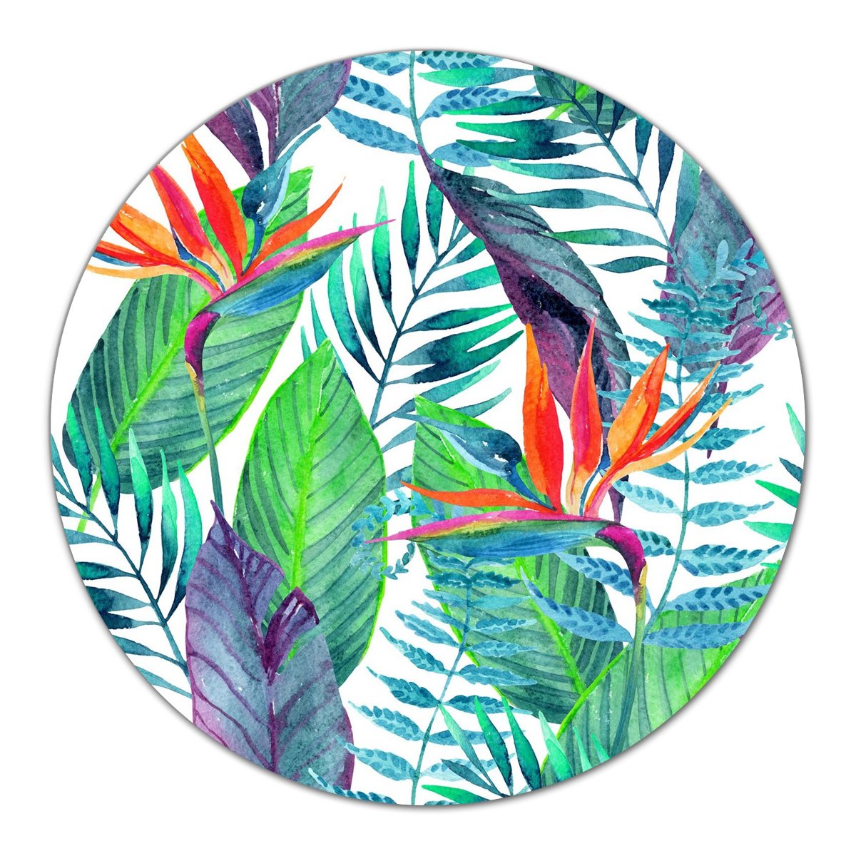 Deska dekor na nóżkach Ptaki Liście Malowidło fi40, Coloray