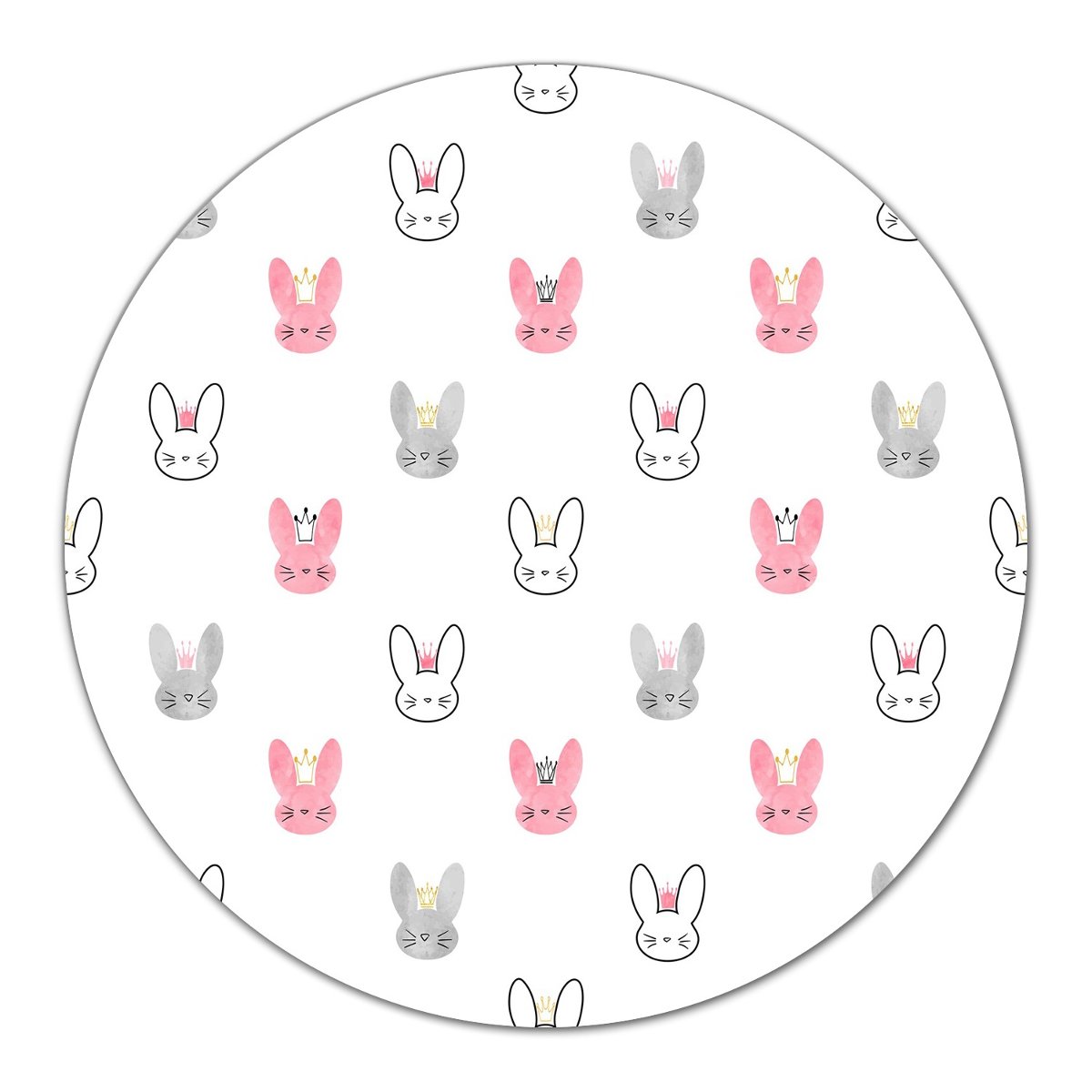 Deska podstawka ozdoba Króliczki w koronach fi40, Coloray