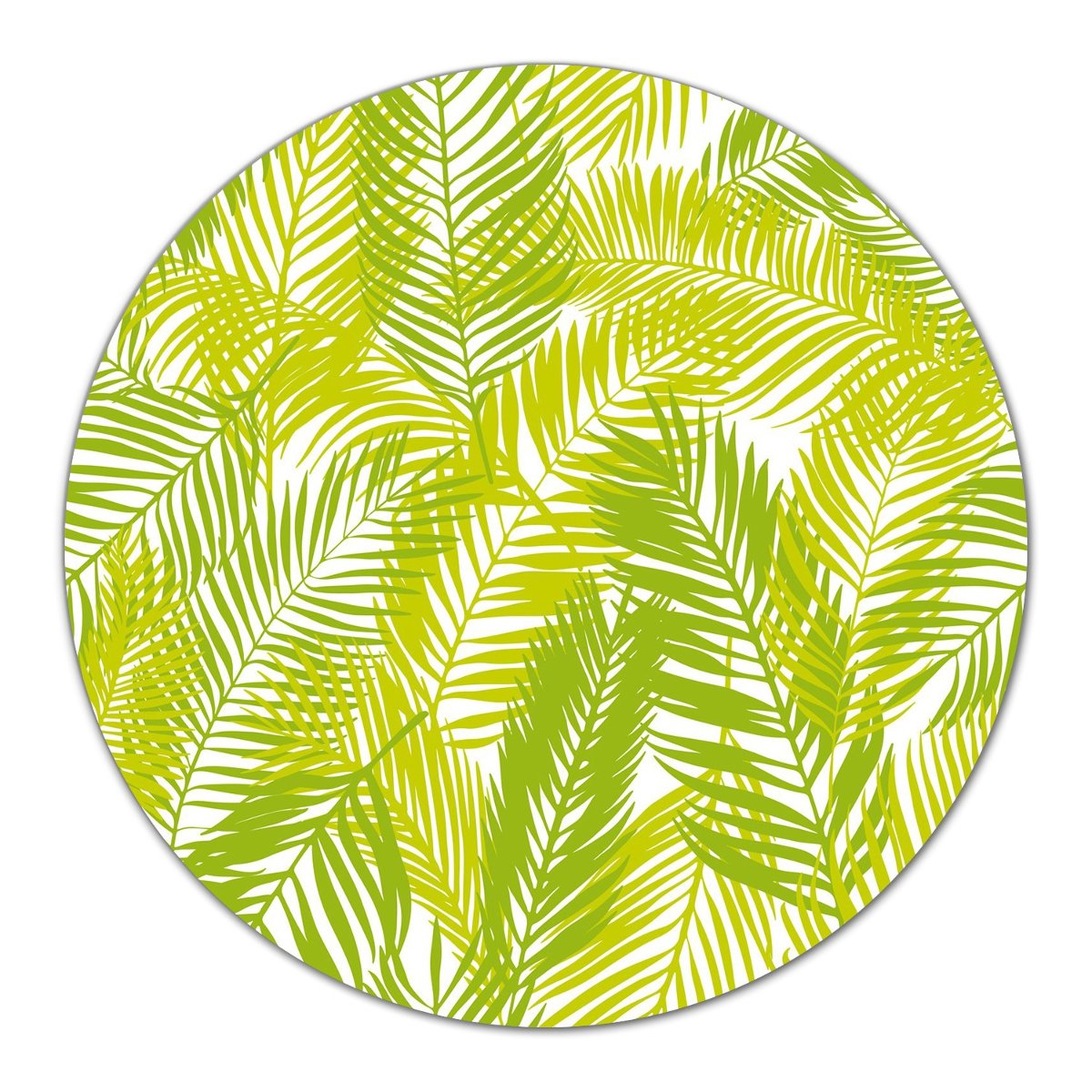 Deska ze szkła podkładka dekor Zielone liście fi40, Coloray