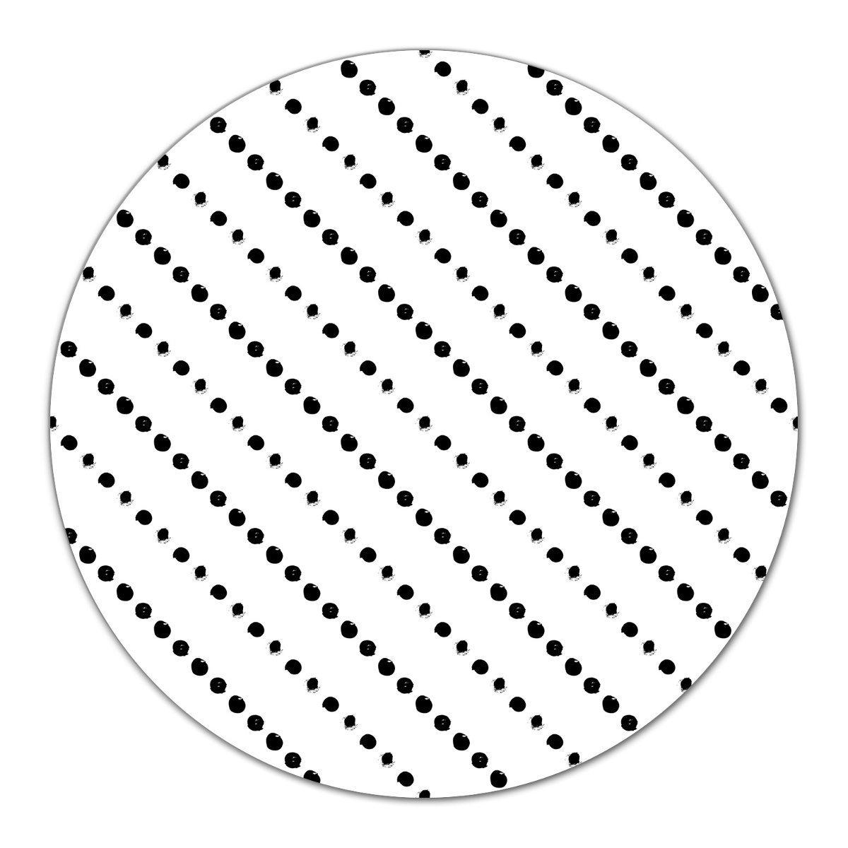 Podkładka ze szkła z grafiką Kropki geometria fi40, Coloray