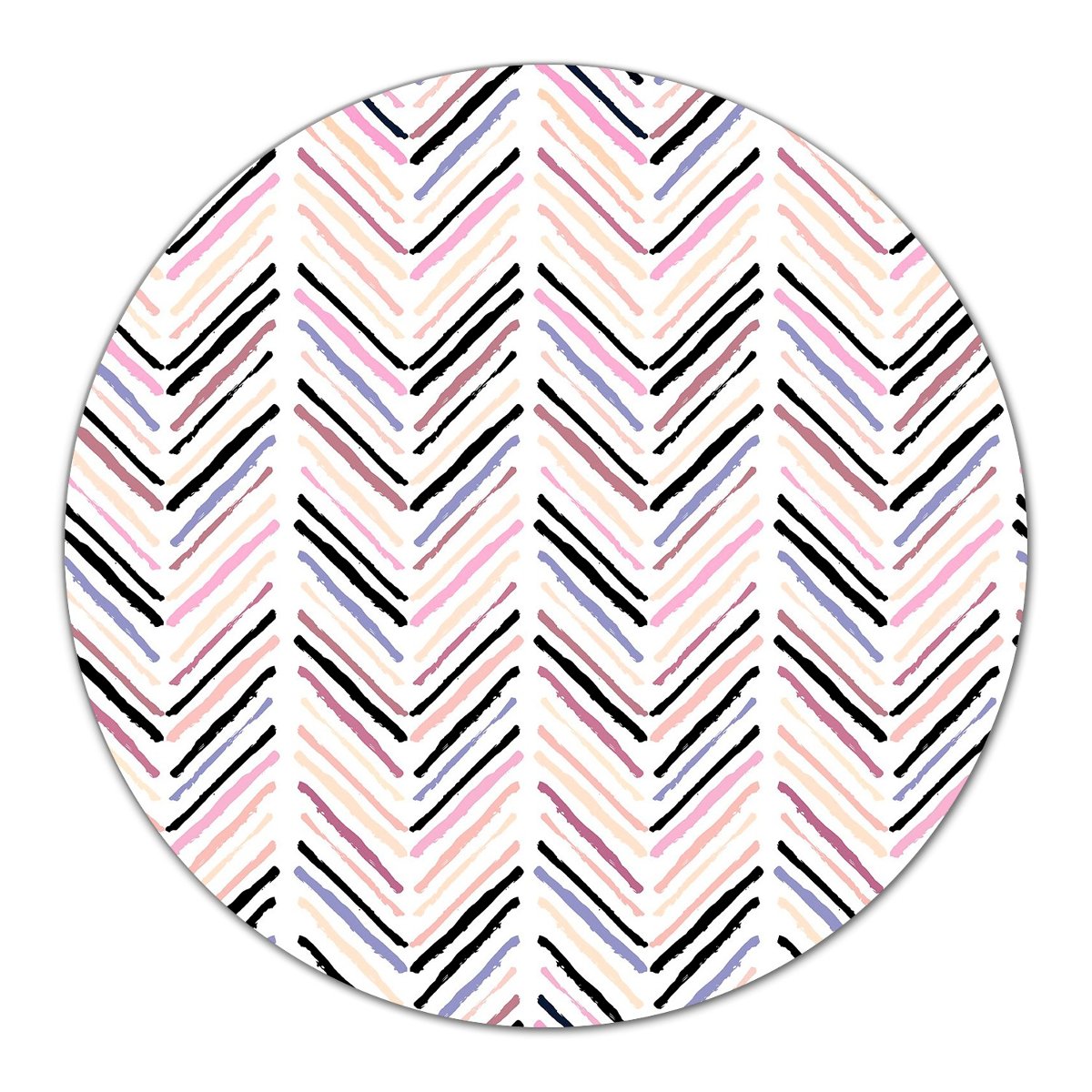 Szklana podstawka na pizzę Kreski w jodełkę fi40, Coloray