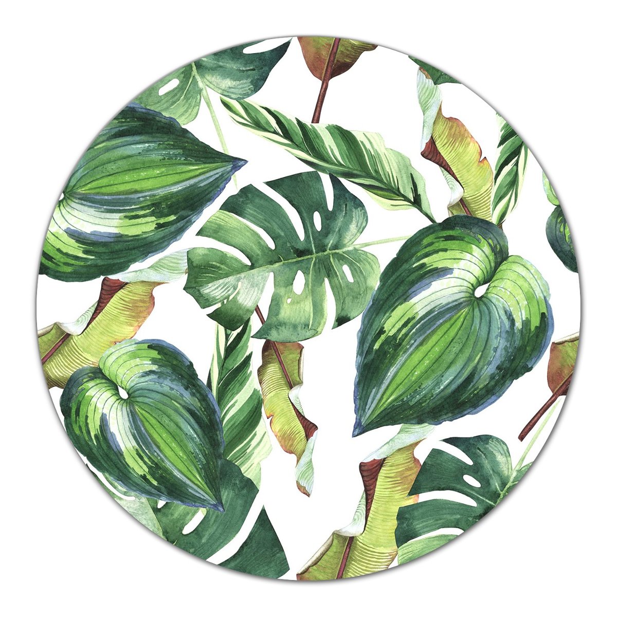 Deska ze szła ozdoba z grafiką Liście palmowe fi40, Coloray