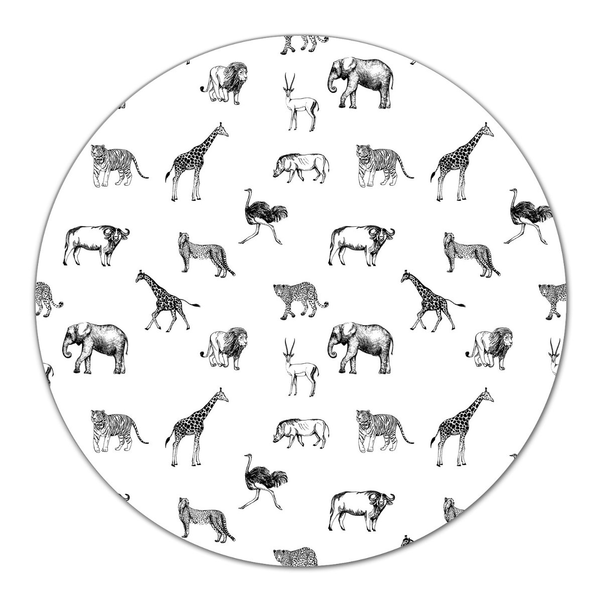 Deska osłona z nadrukiem kuchenna Safari fi40 cm, Coloray