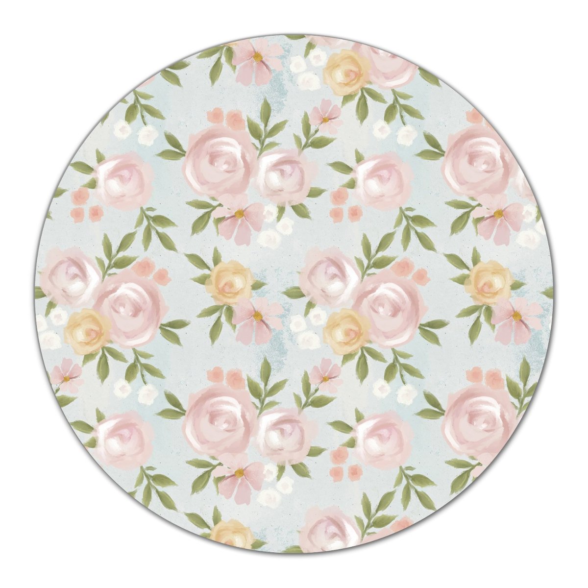 Podkładka ze szkła kuchenna Kwiaty Akwarele fi40, Coloray