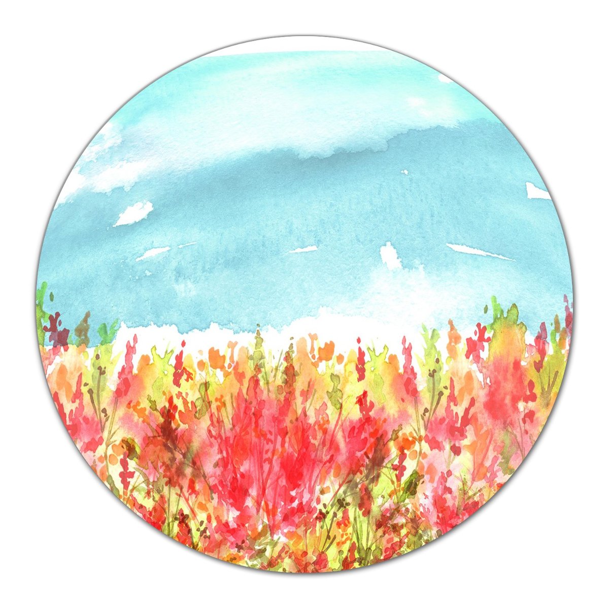 Podkładka ze szkła Akwarela kwitnąca Łąkowa fi40, Coloray