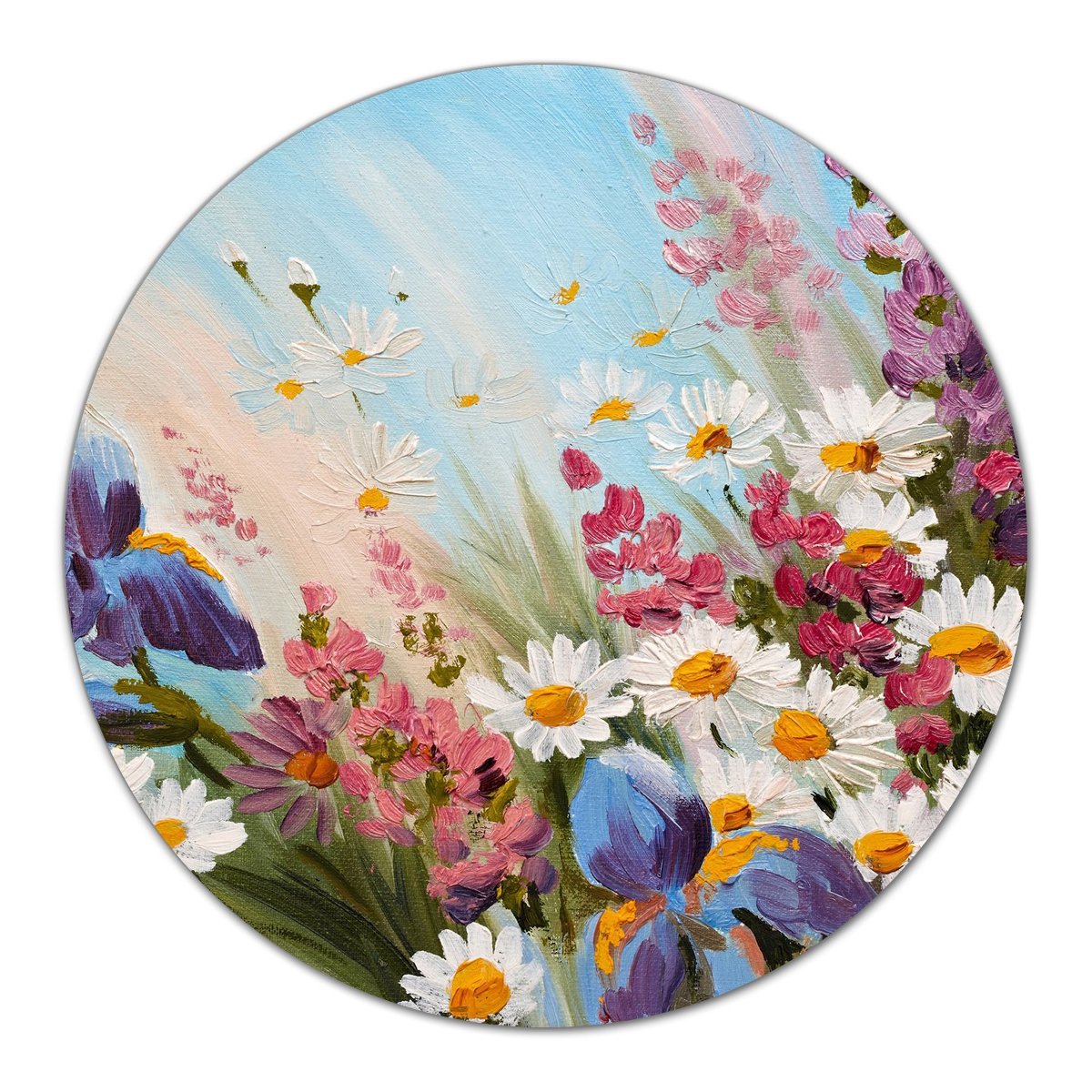 Deska podstawka dekor Piękny obraz polna łąka fi40, Coloray