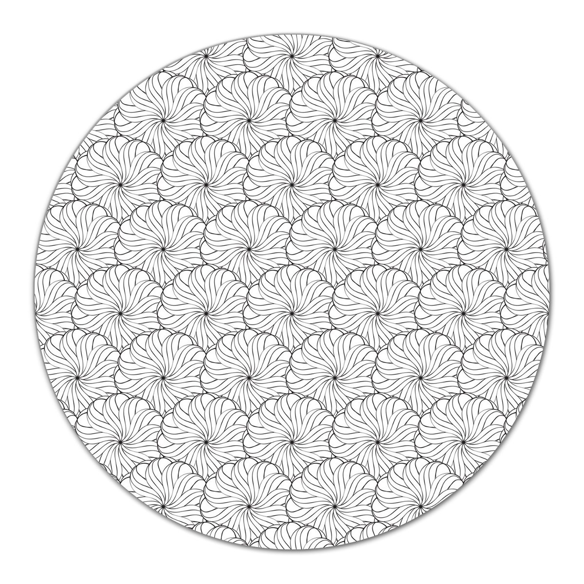 Deska podstawka Rysowane geometryczne kwiat fi40, Coloray