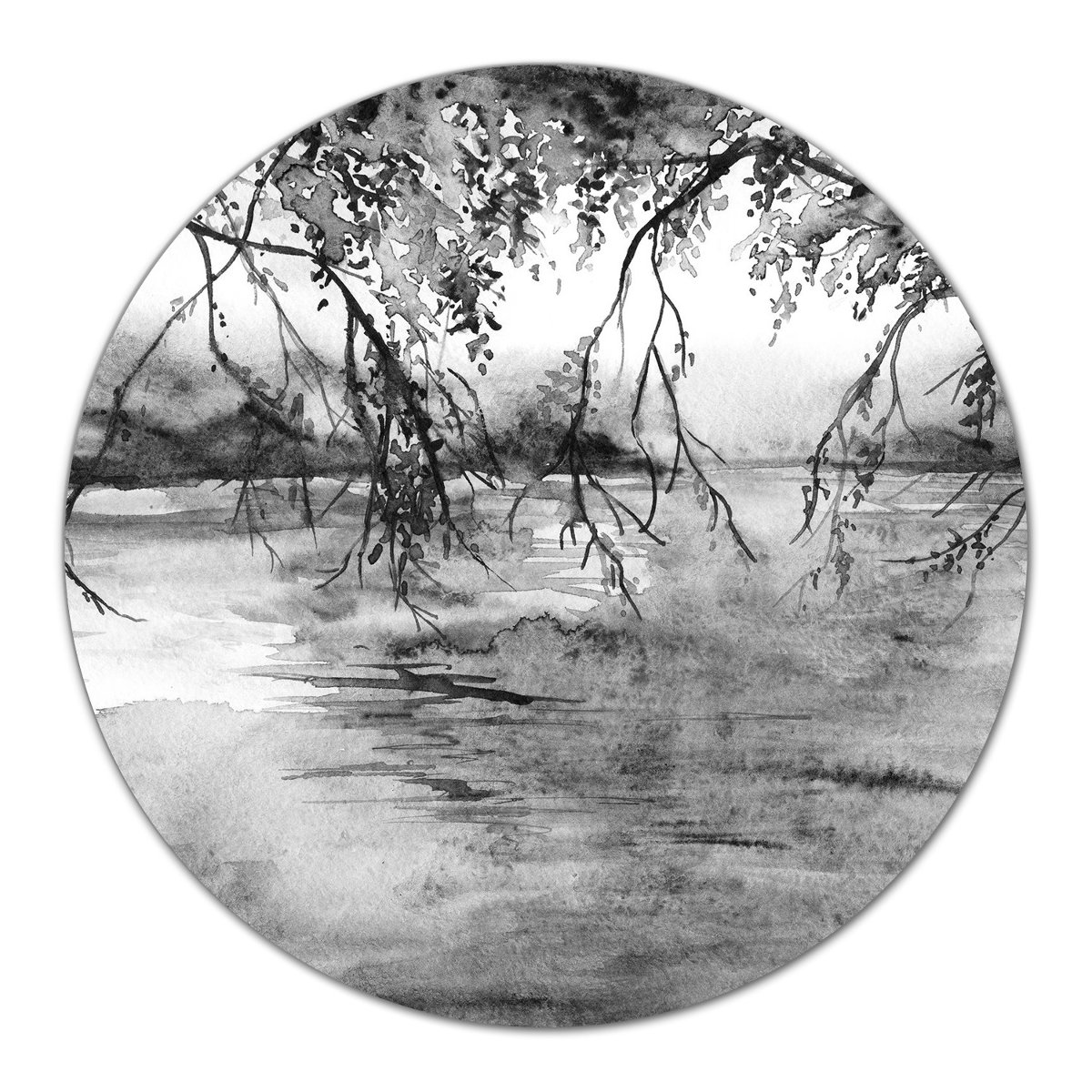 Deska szklana Monochromatyczny obraz Jezioro fi40, Coloray