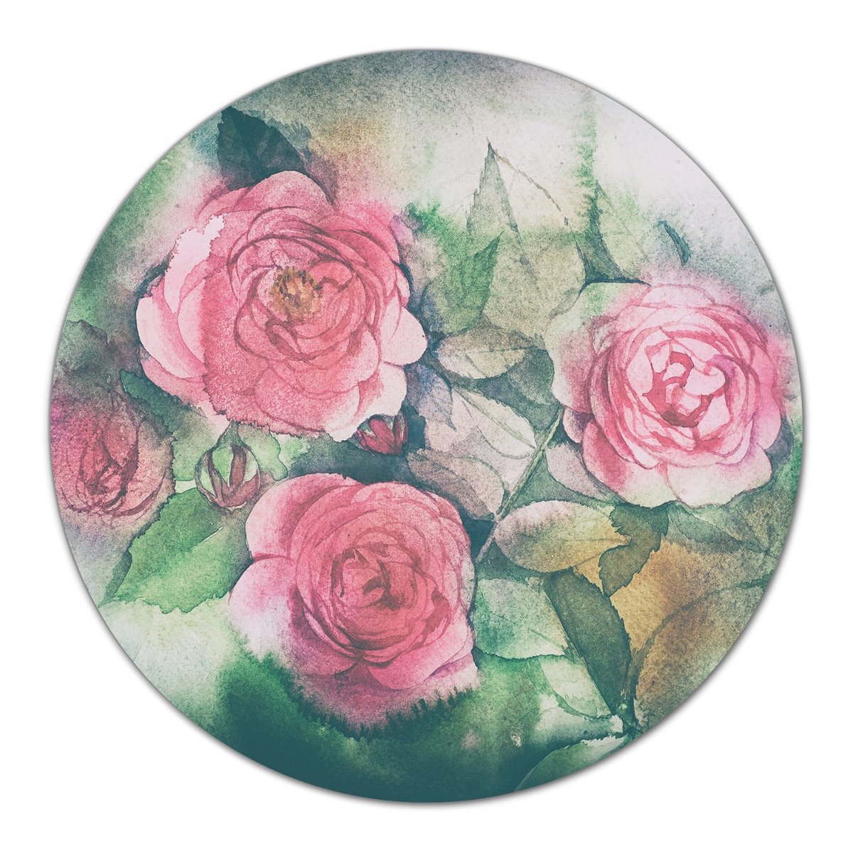 Podstawka ze szkła do krojenia Malowane róże fi40, Coloray