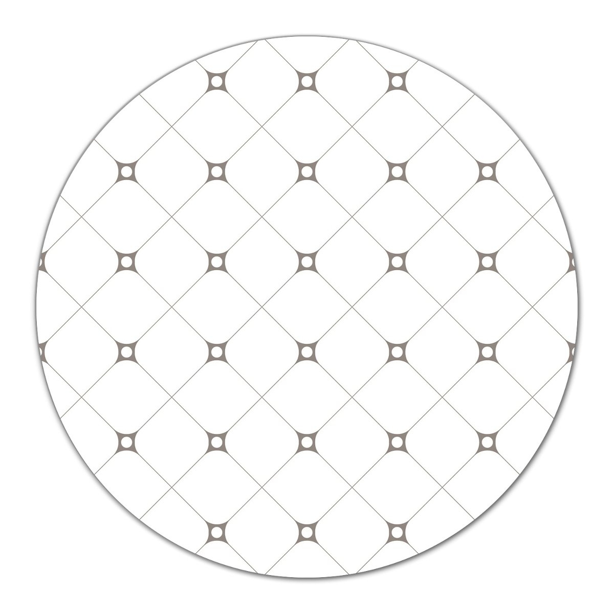Deska z nadrukiem Geometryczny wzór kwadraty fi40, Coloray