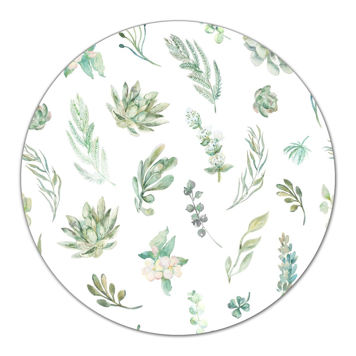 Deska podkładka dekor z grafiką Wzór liście fi40, Coloray