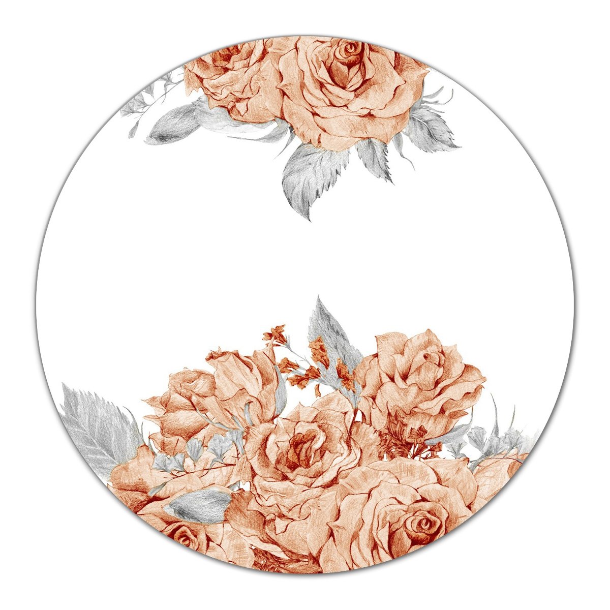 Deska ze szła do kuchni ozdobna Kwitnące róże fi40, Coloray