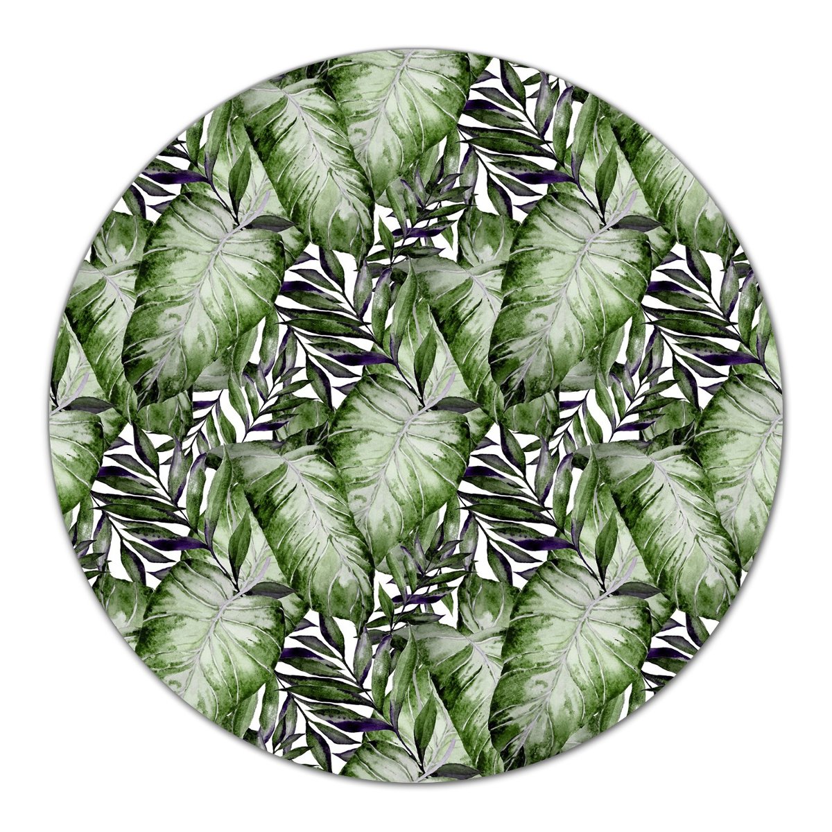 Szklana podstawka Tropikalny liść Monstera fi40 cm, Coloray
