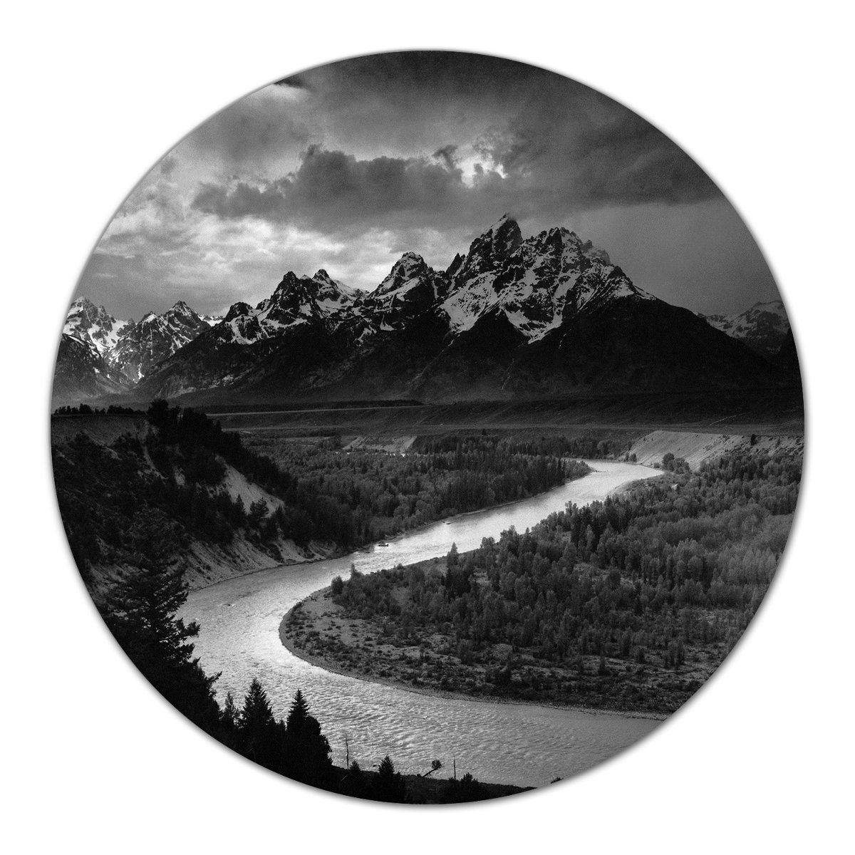 Deska szklana podstawka Ciemne góry krajobraz fi40, Coloray