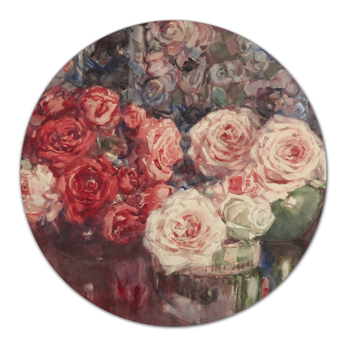 Deski szklane na pizzę Vintage bukiet kwiatów fi40, Coloray