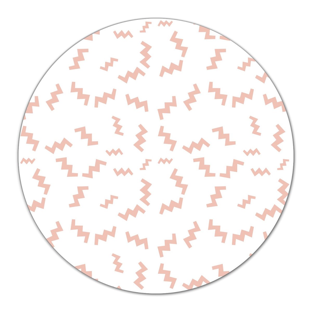 Deska szklana ozdobna na pizzę Retro Zygzaki fi40, Coloray