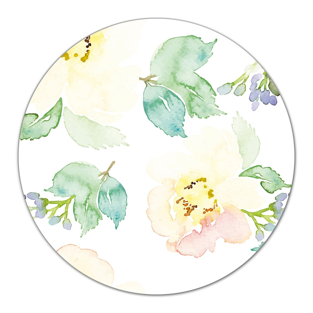 Deska osłona ozdoba do kuchni Kwiaty akwarela fi40, Coloray