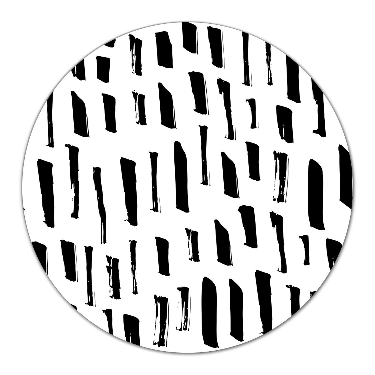 Deska podkładka kuchenna Czarno-białe kreski fi40, Coloray