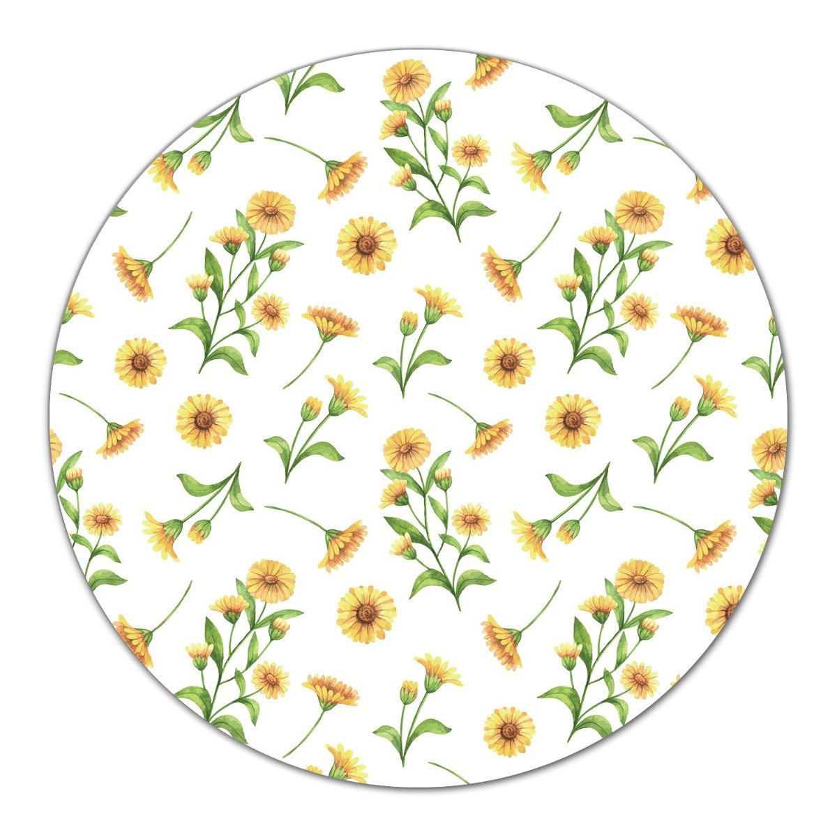 Deska szklana na nóżkach ozdoba Słoneczniki fi40, Coloray