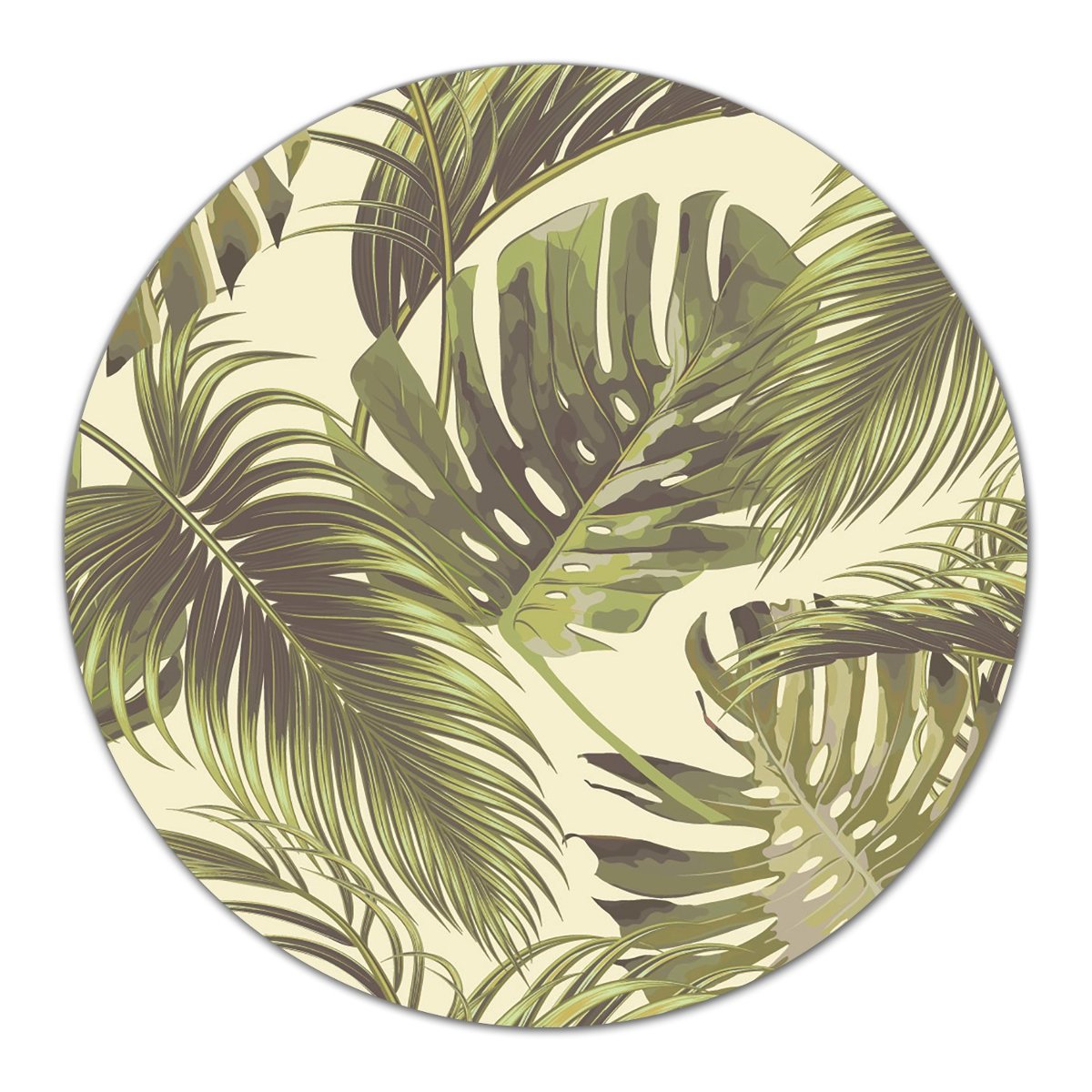 Szklana podstawka kuchenna Tropikalne liście fi40, Coloray