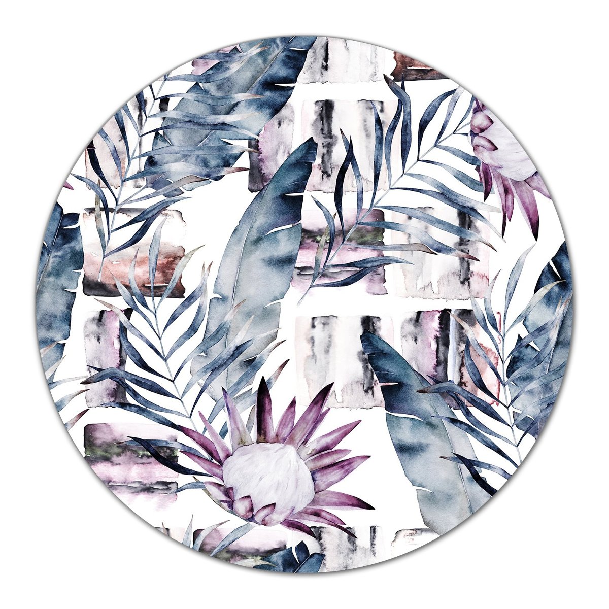 Deska Marmurowe kwiaty plumeria loft styl fi40 cm, Coloray