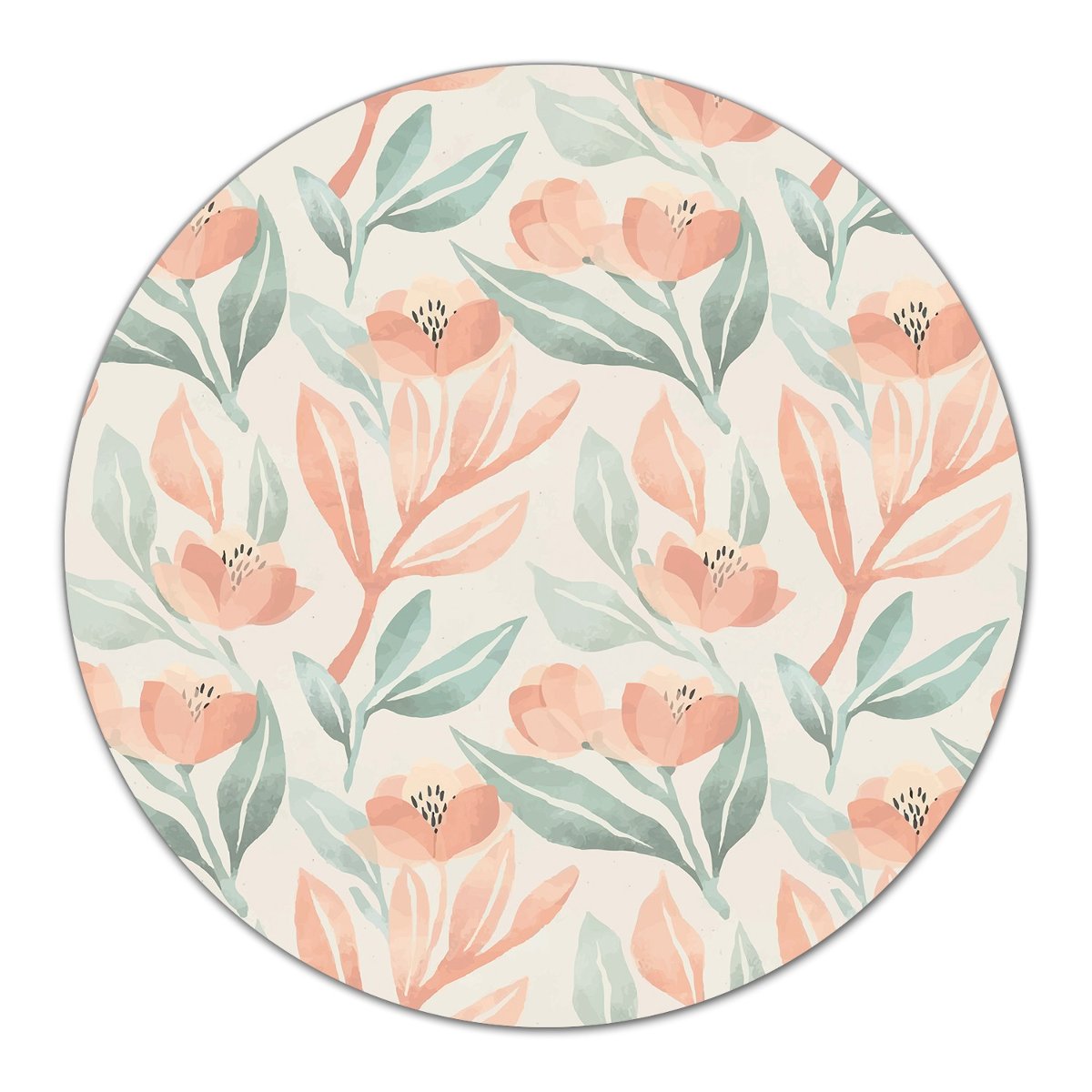 Deski szklane z grafiką dekor Pastelowe maki fi40, Coloray