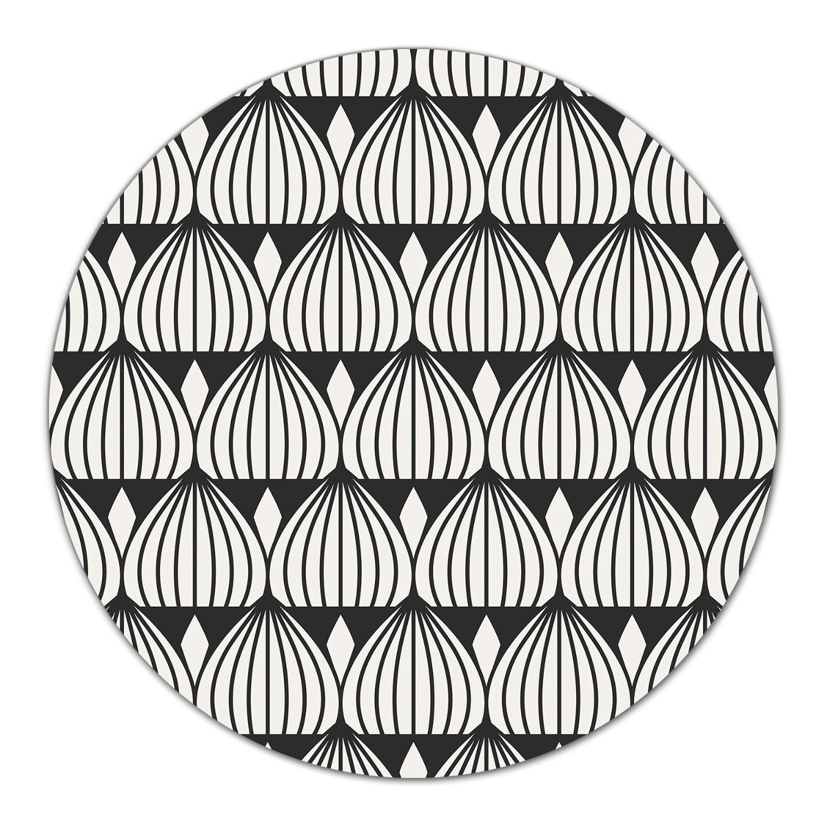 Deska szklana podstawka na nóżkach Retro wzór fi40, Coloray