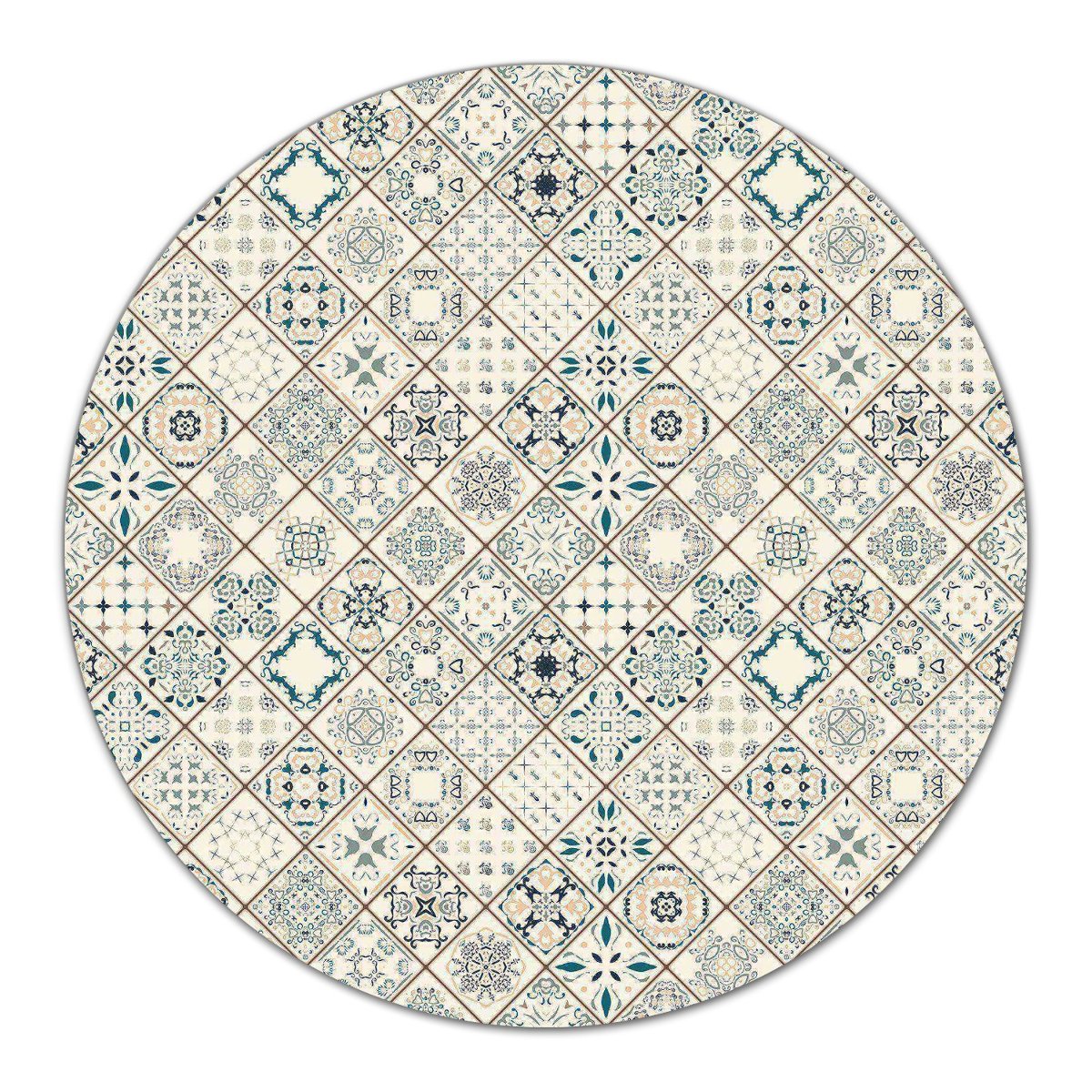 Deska szklana Skład płytek Wzór geometryczny fi40, Coloray