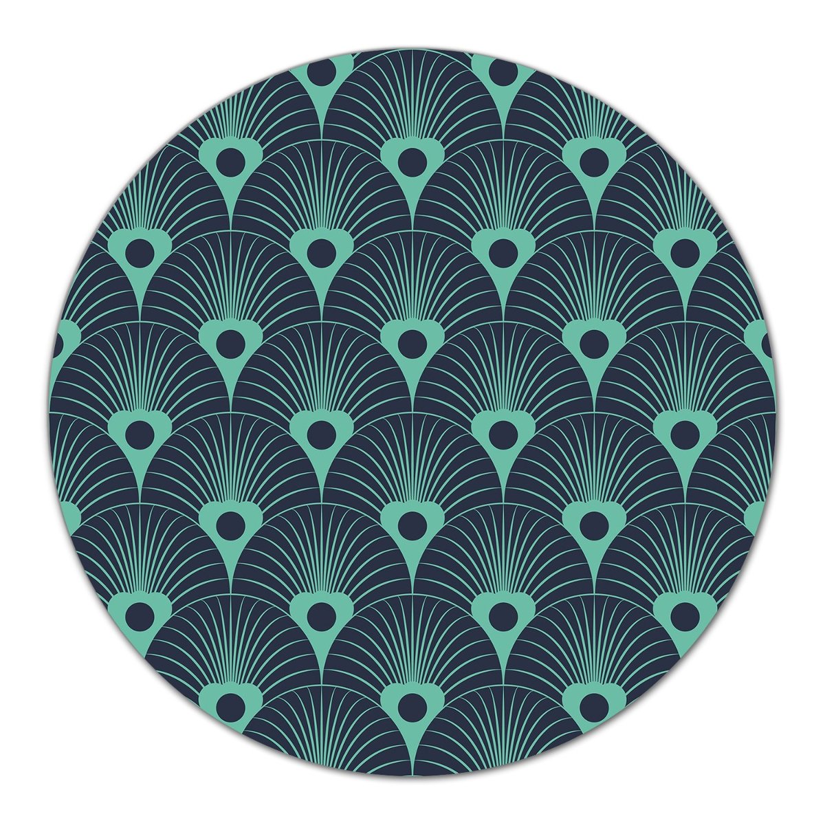 Deska szklana podstawka Neonowo-czarny design fi40, Coloray
