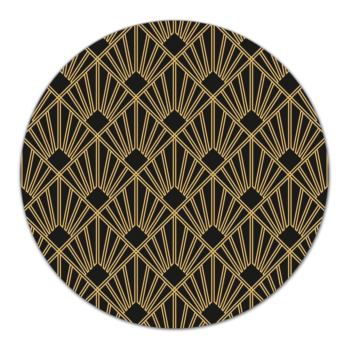 Deska szklana podstawka na nóżkach Art Deco fi40, Coloray