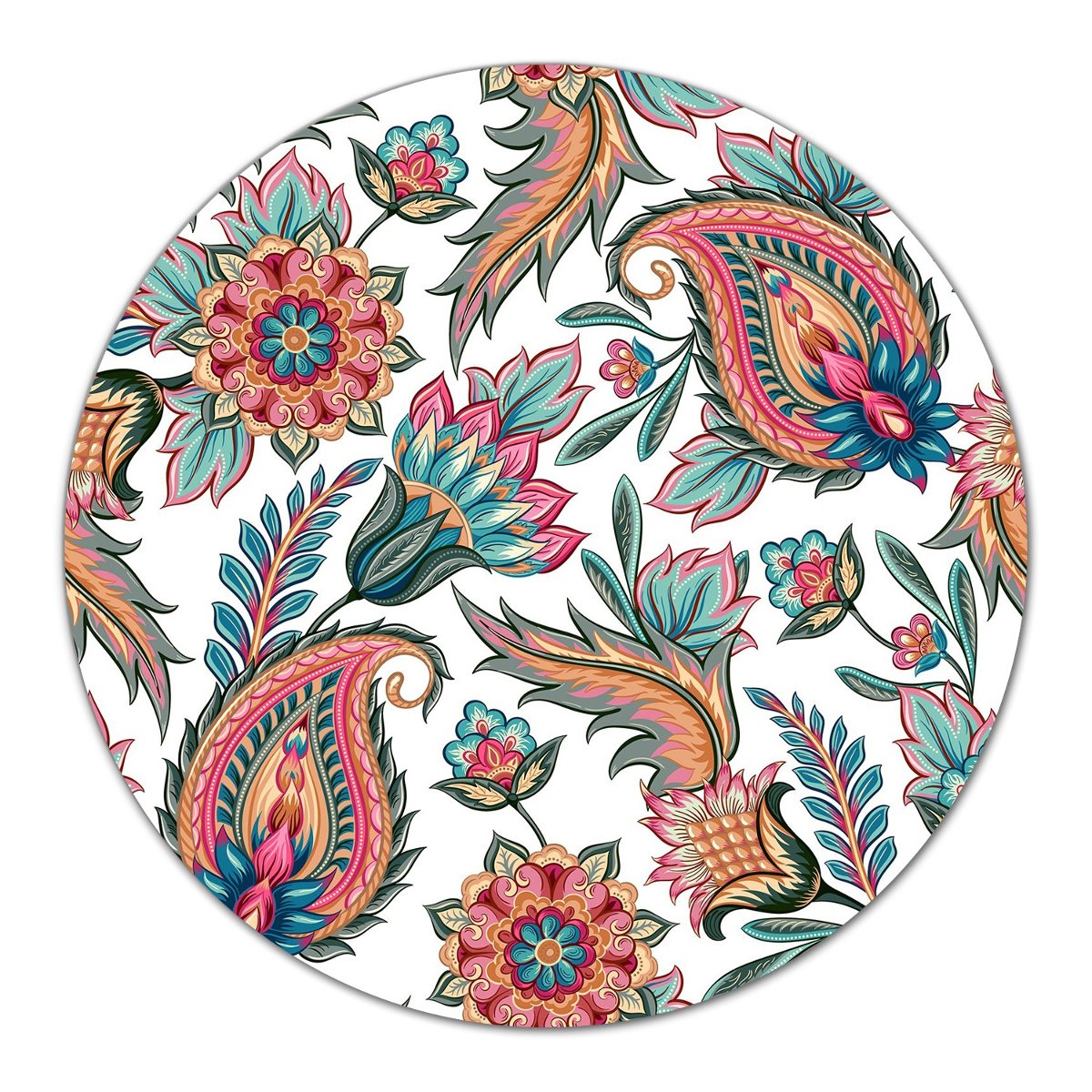 Deska ze szła ozdoba Paisley kolorowa sztuka fi40, Coloray