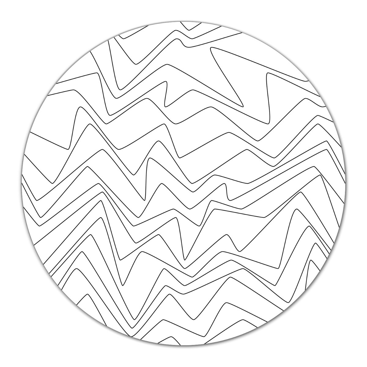 Podkładka ze szkła z grafiką Chaotyczne linie fi40, Coloray