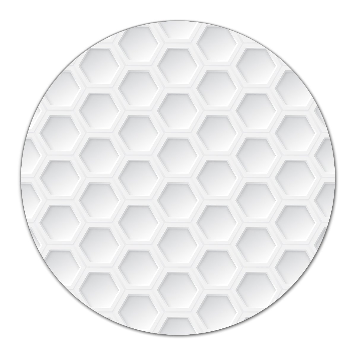 Deska szklana dekor Trójwymiarowe heksagony fi40, Coloray