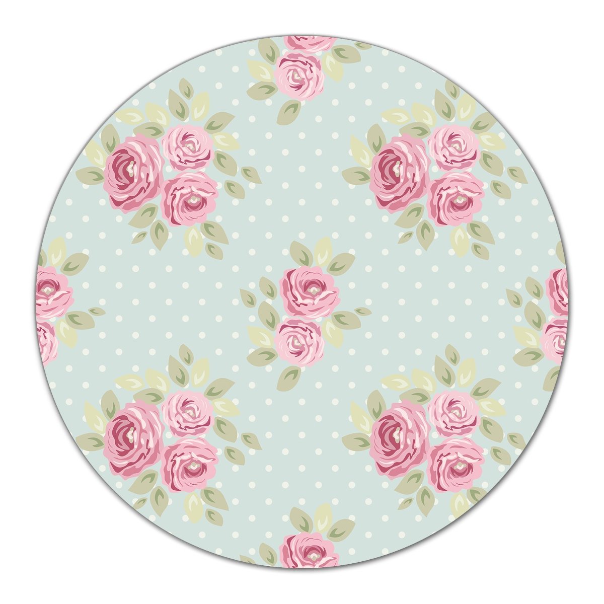 Deski szklane ozdoba na pizzę Różowe bukiety fi40, Coloray