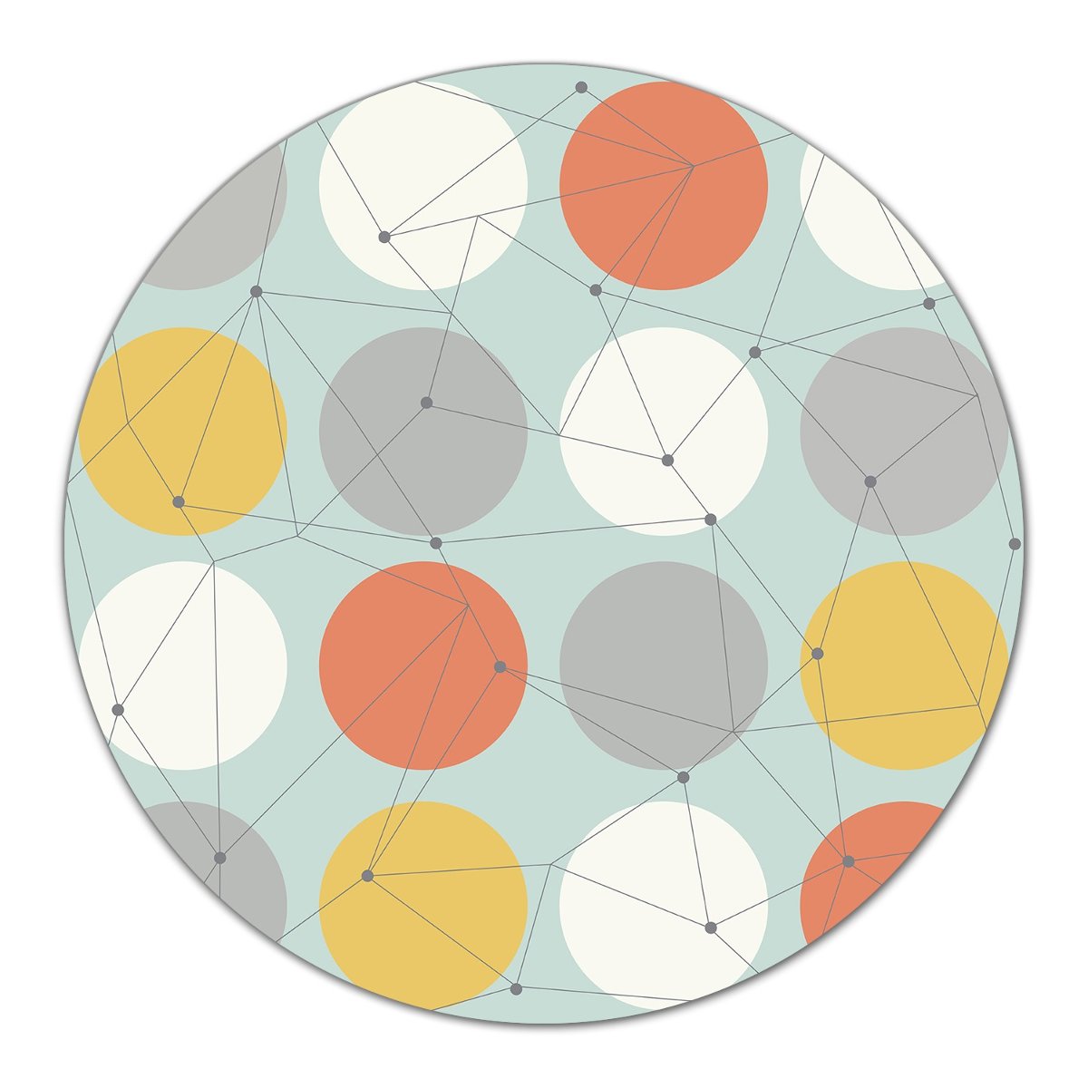 Deska osłona na pizzę Retro wzór geometryczny fi40, Coloray