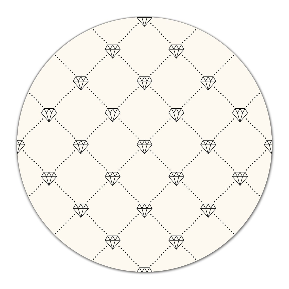 Deska z nadrukiem z grafiką Wzór w diamenty fi40, Coloray