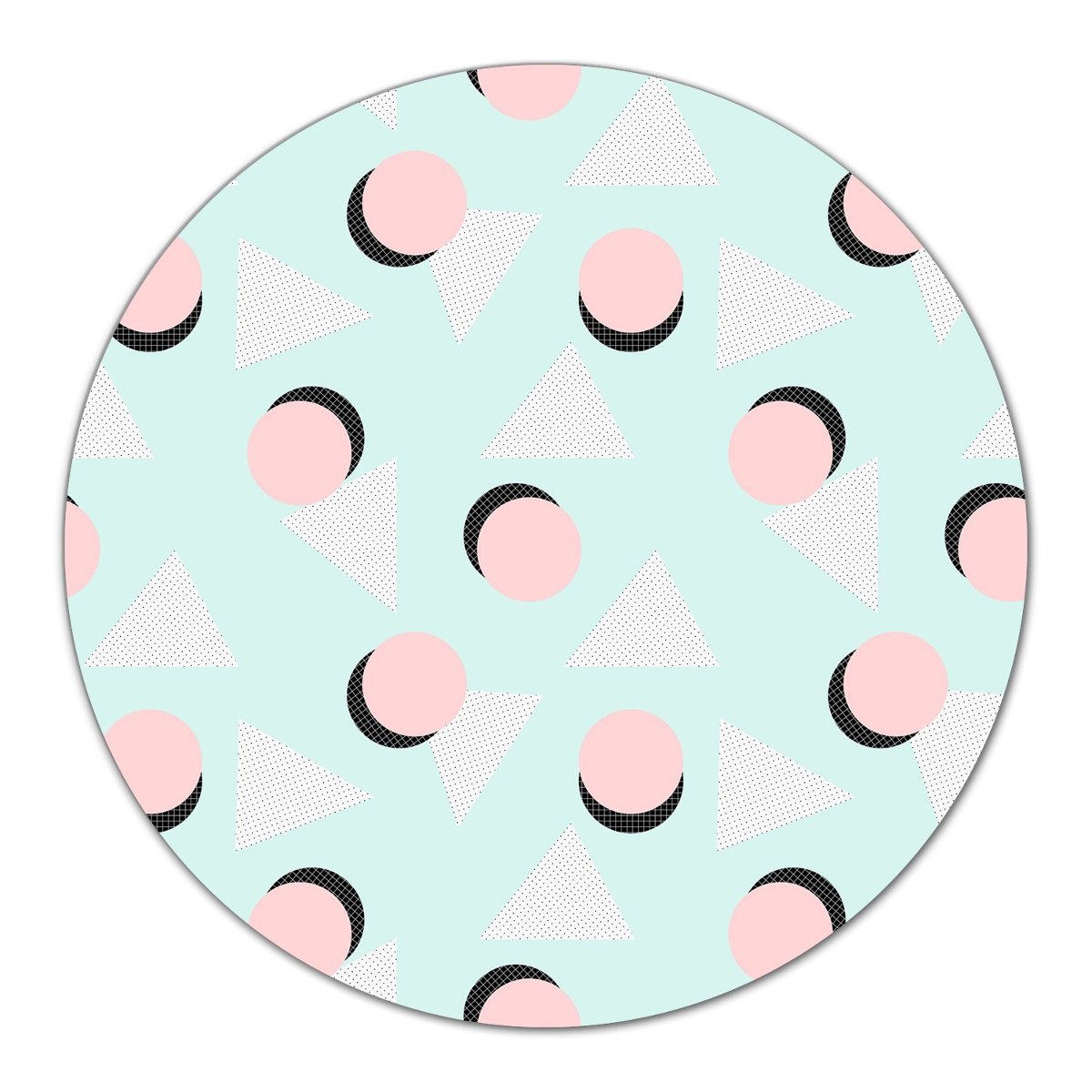 Deski szklane kuchenna Retro koła i trójkąty fi40, Coloray