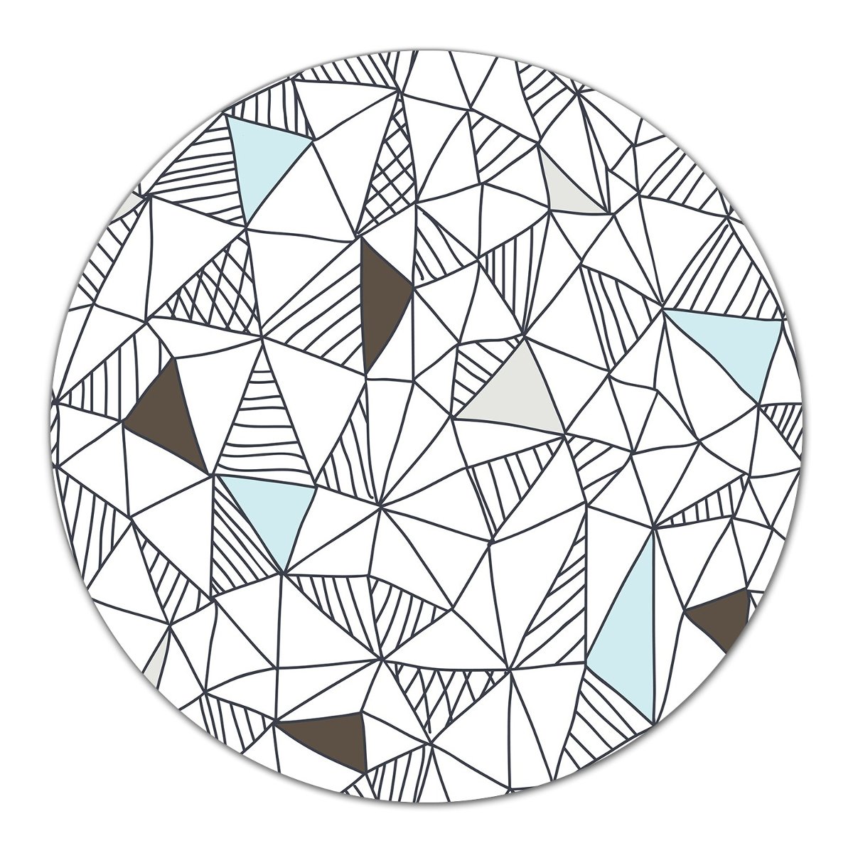 Podkładka ze szkła Doodle geometryczny wzór fi40, Coloray