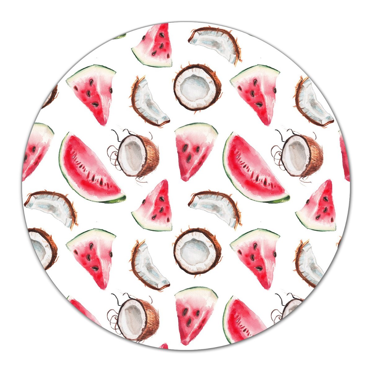 Podstawka ze szkła na pizzę Kokosy i ananasy fi40, Coloray