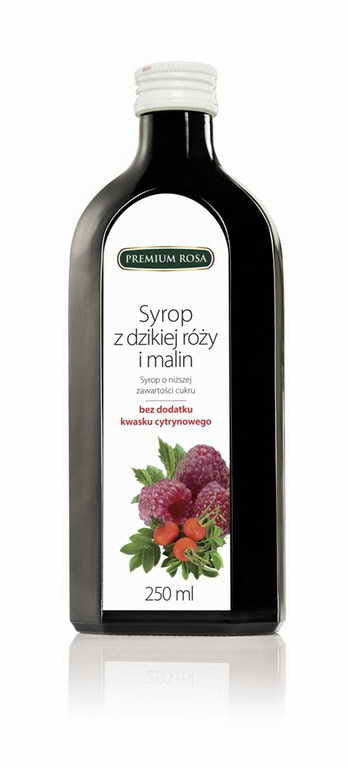 Premium Rosa Syrop z dzikiej róży i malin 250ml - 5902036001240