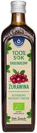 Oleofarm 100% sok ekologiczny Żurawina 490 ml