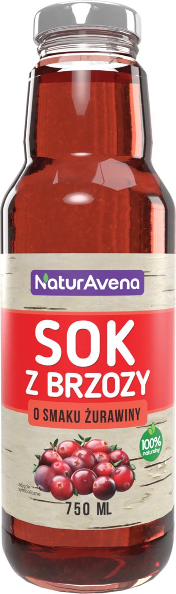 NaturAvena Sok z brzozy z żurawiną 750ml