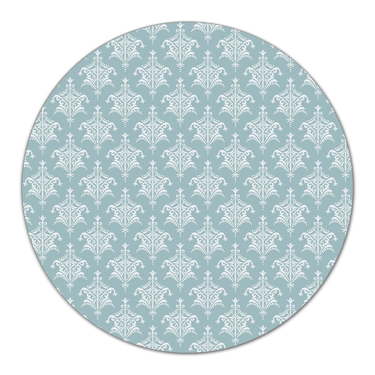 Deski szklane ozdobna Damask zielony i szary fi40, Coloray