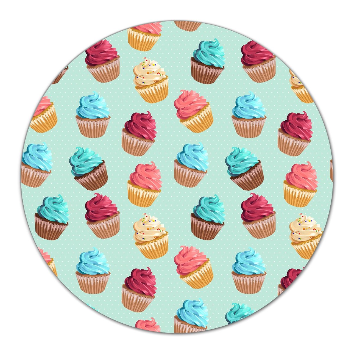 Podstawka ze szkła ozdobna Babeczki mafinki fi40, Coloray