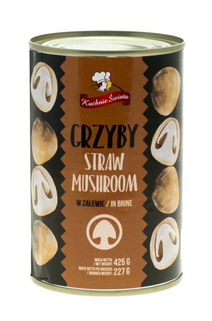 Grzyby słomkowe całe Straw w puszce 425g marki Kuchnie Świata