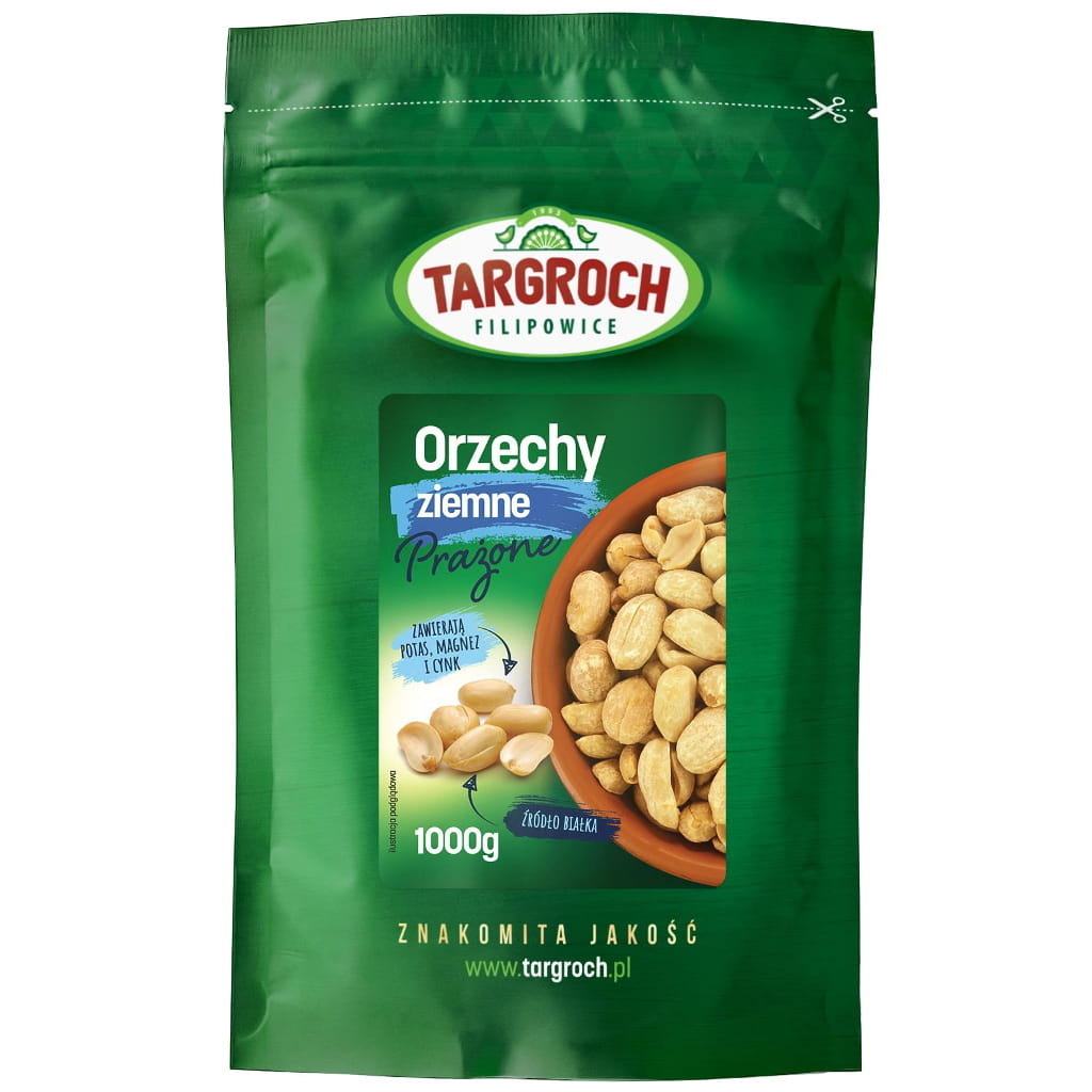 Targroch Orzechy Ziemne Prażone Opakowanie Flowpack 1kg -