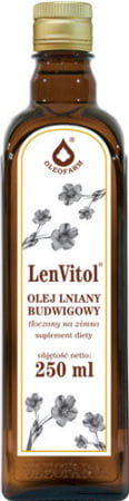 Oleofarm LenVitol Olej lniany tłoczony na zimno 250ml