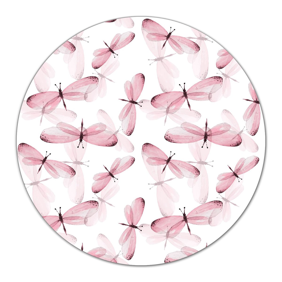 Deska szklana podkładka kuchenna Różowe ważki fi40, Coloray